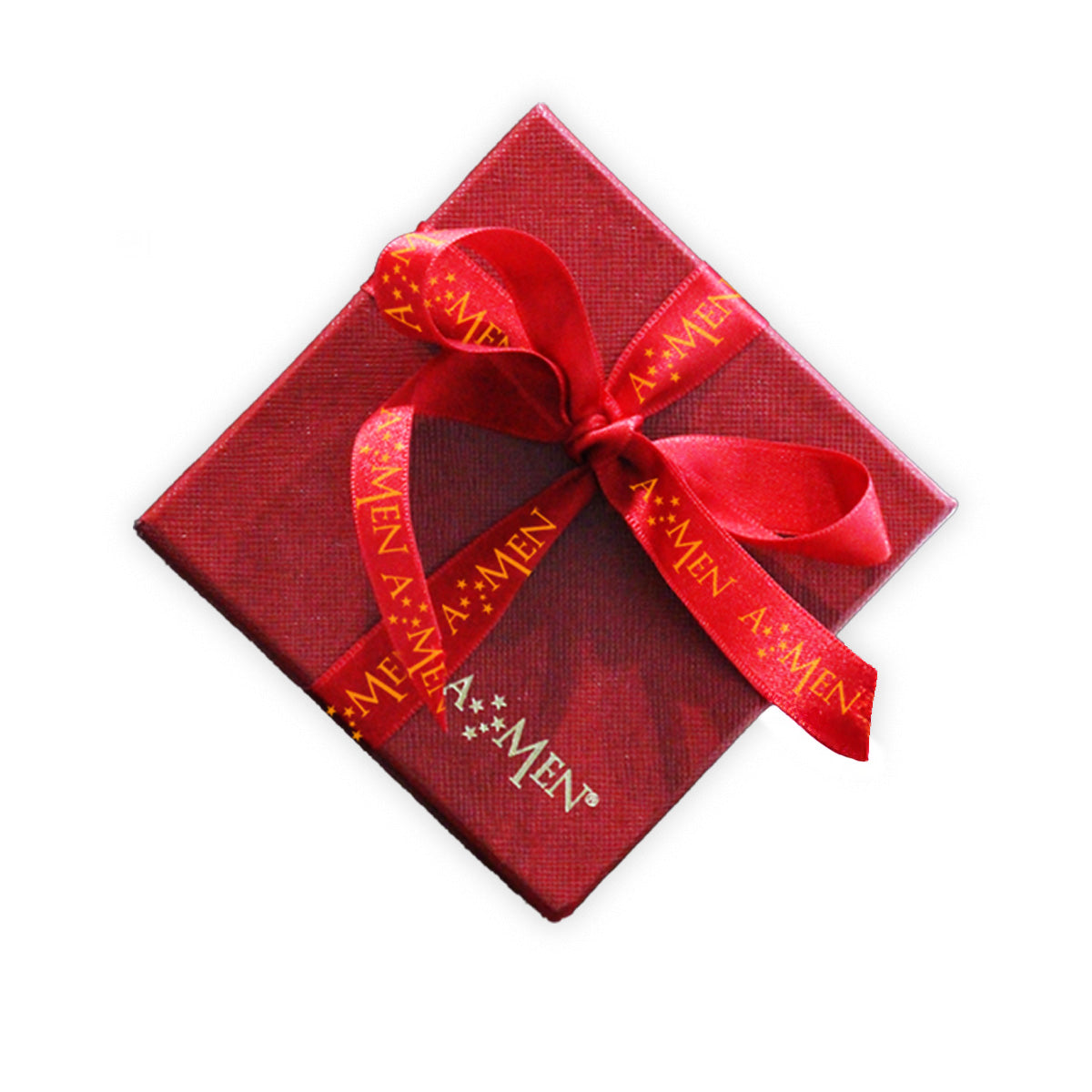 Amen Red Gift Box with Ribbon