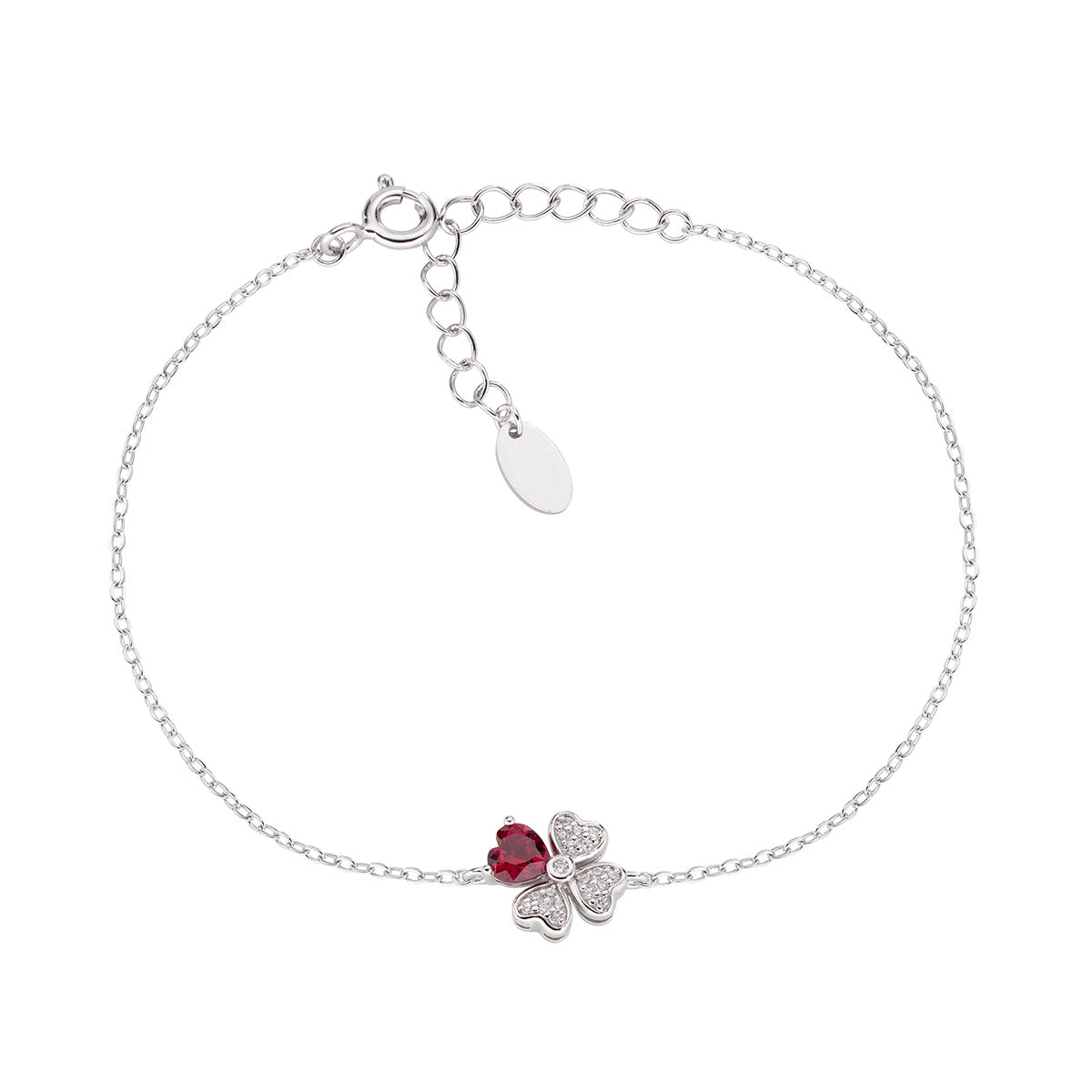 Bracciale Nodo d'Amore con Zirconi Verdi