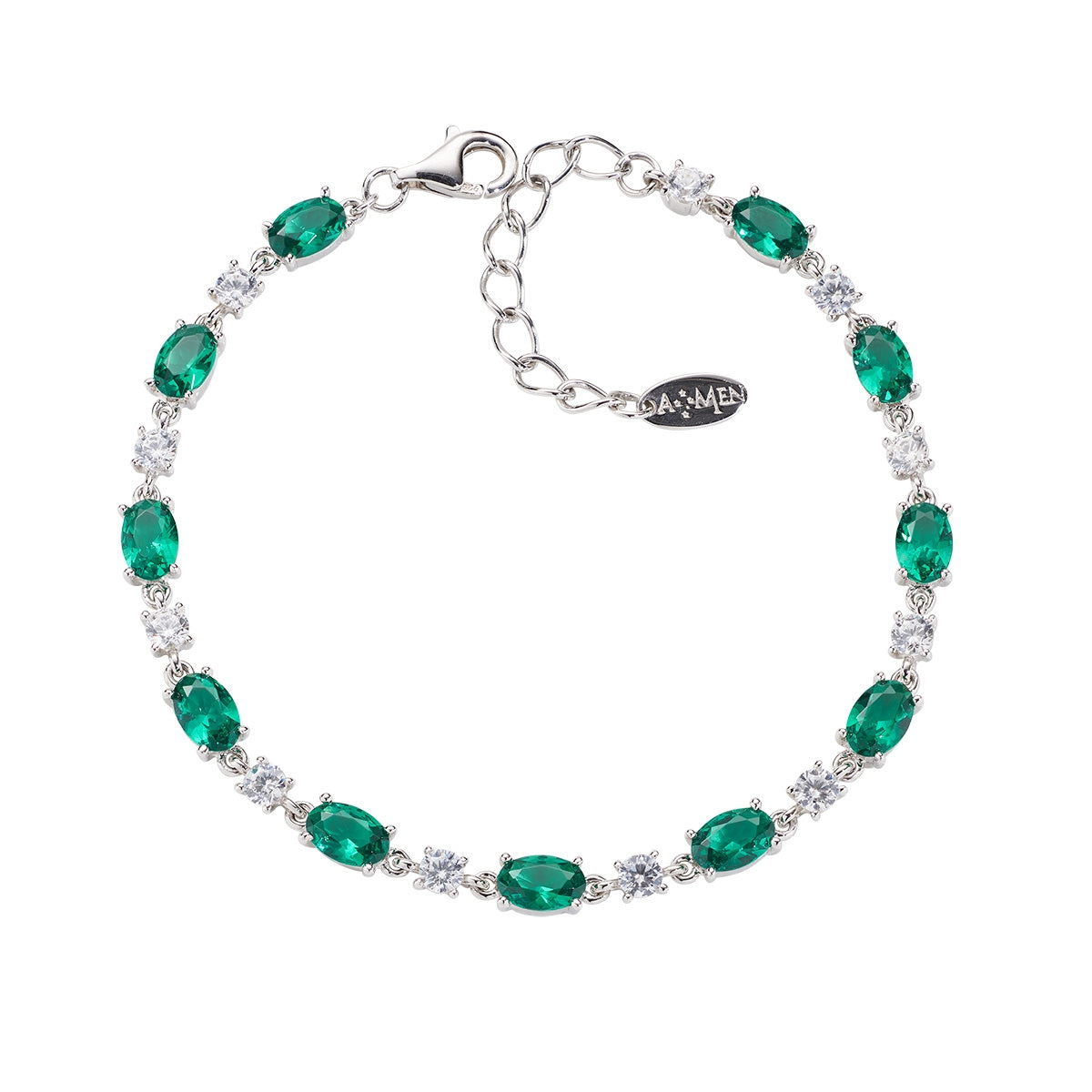 Bracciale Tennis Donna RIZILIA SPECTRUM – Zirconia Cubica Taglio A Pera Placcato Oro 14K (Multicolore, 18 Cm)