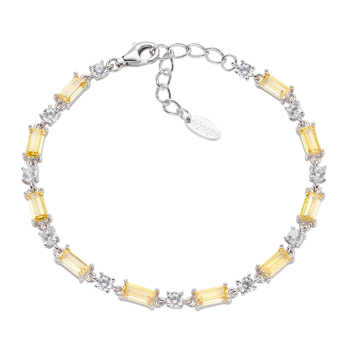 bracciale-tennis-con-zirconi-gialli-baguette-amencollection