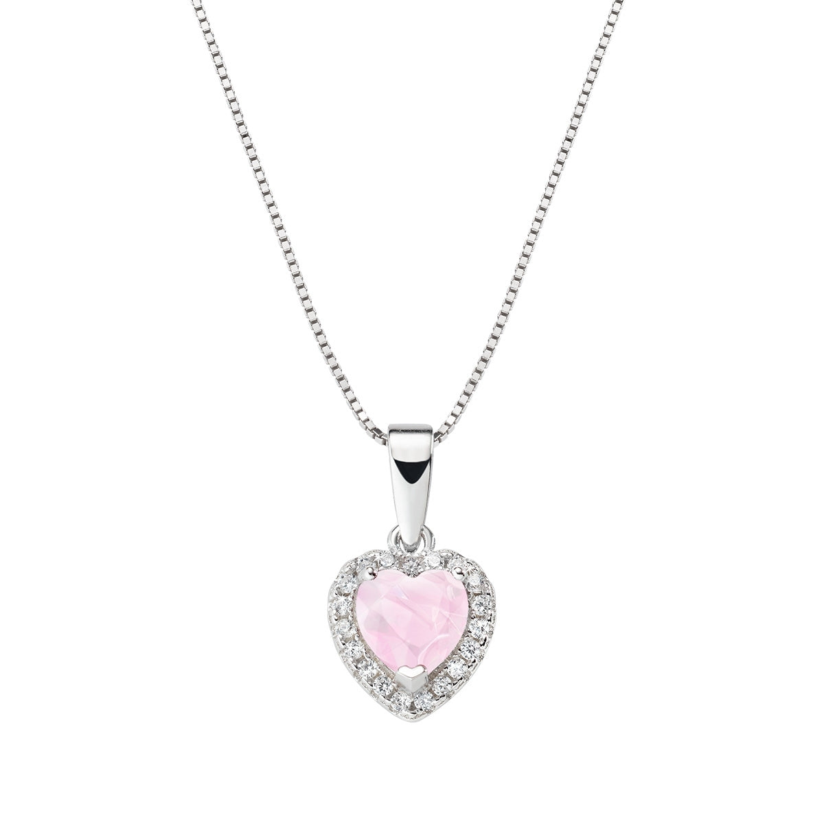 Collana Cuore Dell'Oceano – Pendente Cuore In Argento 925 Con Cristallo Blu E Zirconi – Luna E Stella
