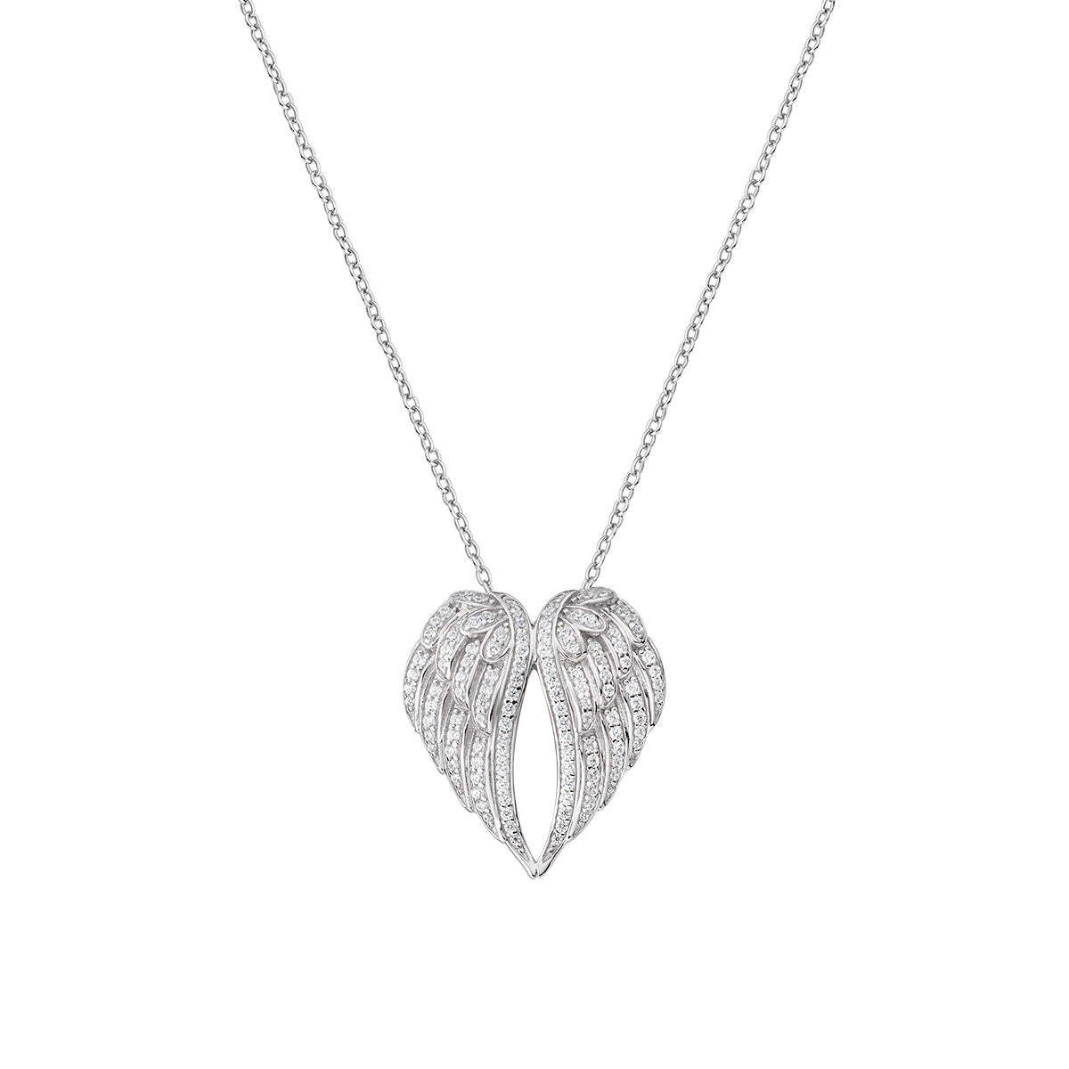 Collana Ali d'Angelo in Argento con Zirconi