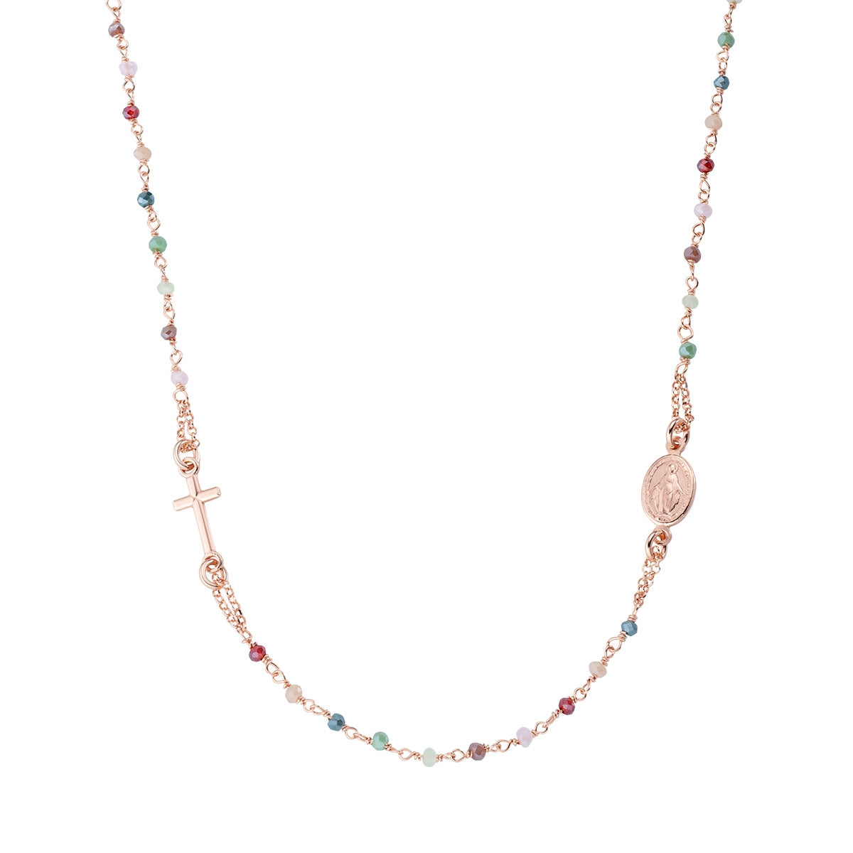 Rosario Amen Girocollo Cristalli Multicolor Pastello CRO25RMU3 - Gioielleria Pensieri d'Argento e Oro Rosario Amen Girocollo Cristalli Multicolor Pastello CRO25RMU3 - Gioielleria Pensieri d'Argento e Oro