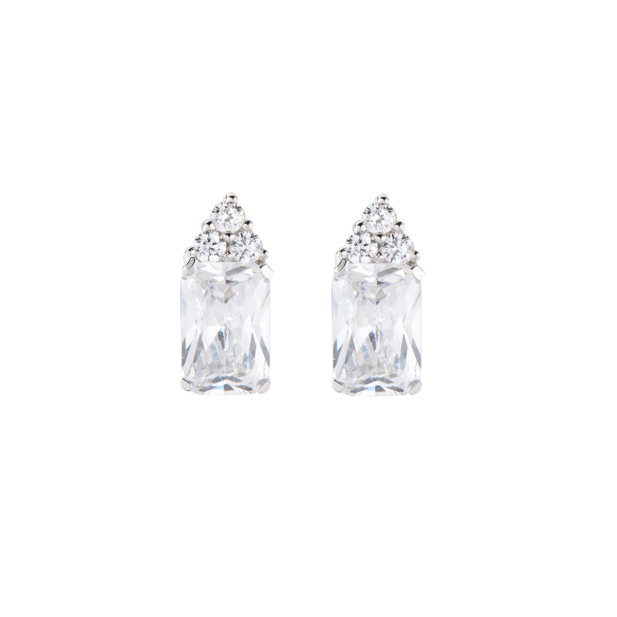 Orecchini A Perno In Argento Sterling Con Taglio Principessa 6mm - Foto 6