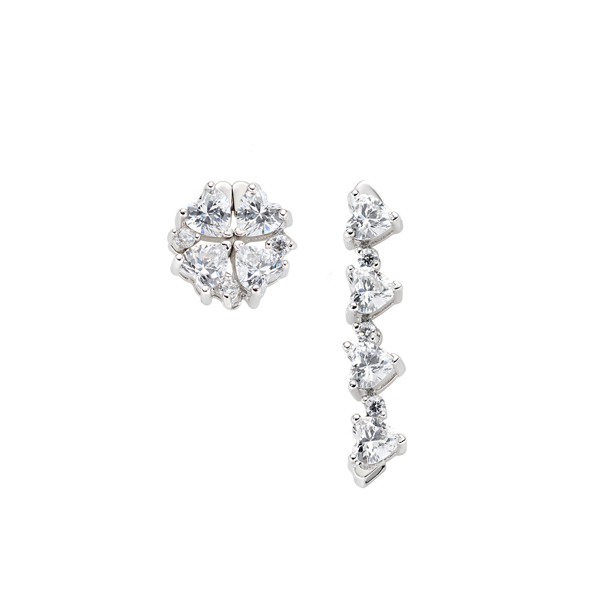 Orecchini donna Amen in Argento 925 Quadricuore Magnetico Acquamarina – PERSICO GIOIELLI