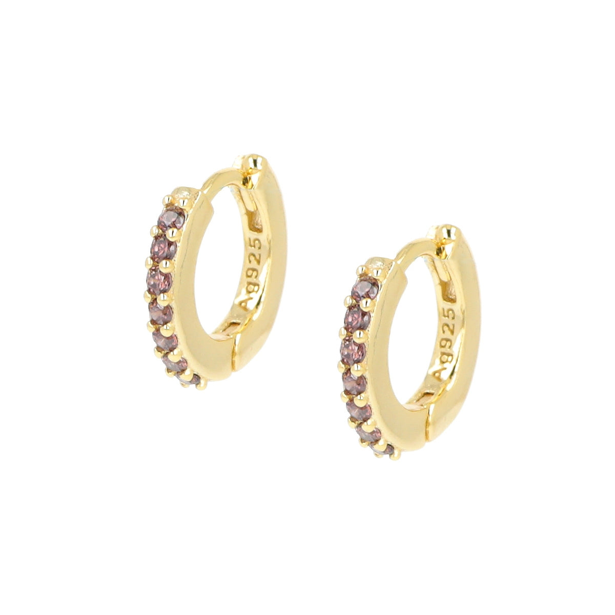 Orecchini Pendenti Con Perle Finta (Shell Pearl) Marroni - 12mm, Chiusura Leverback, Placcati Oro 14K