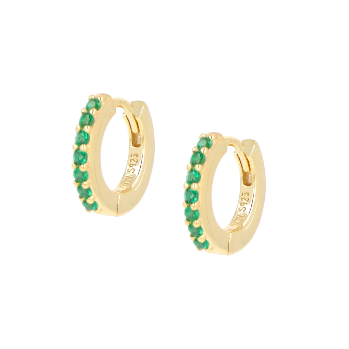 Orecchini a cerchio con zirconi in argento Sterling 925 di nuova moda per ragazz Orecchini a cerchio con zirconi in argento Sterling 925 di nuova moda per ragazz