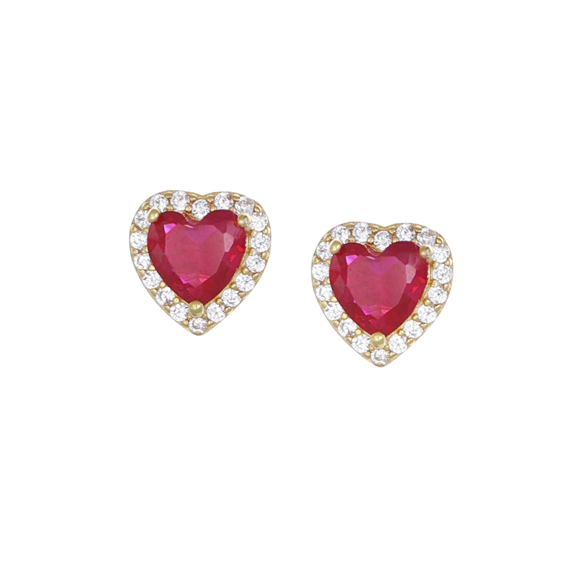 Orecchini Pendenti In Rame Con Cuore E Zircone Rotondo | Ipoallergenici Per Orecchie Sensibili | Confezione Regalo