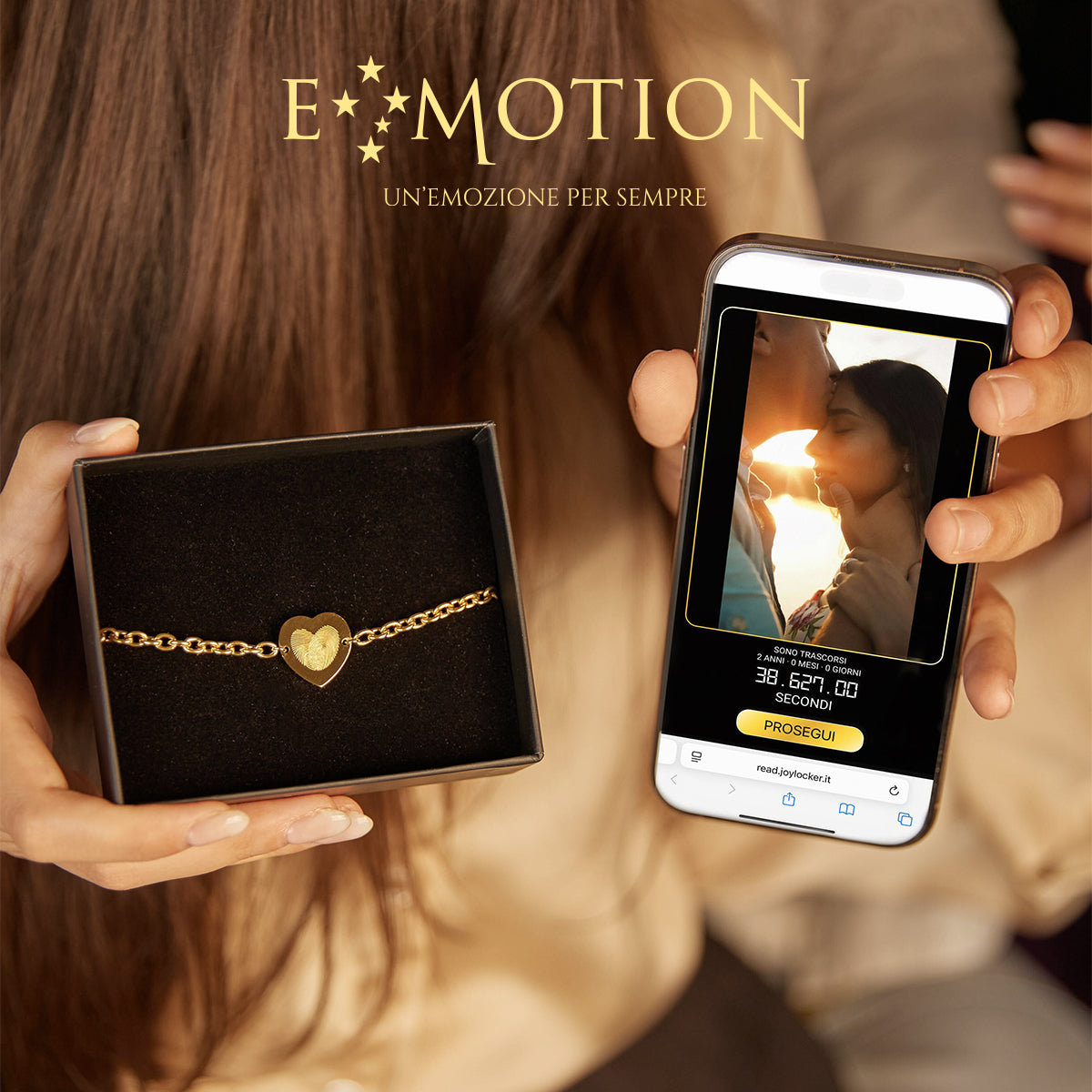 Emotion Golden Heart Bracelet