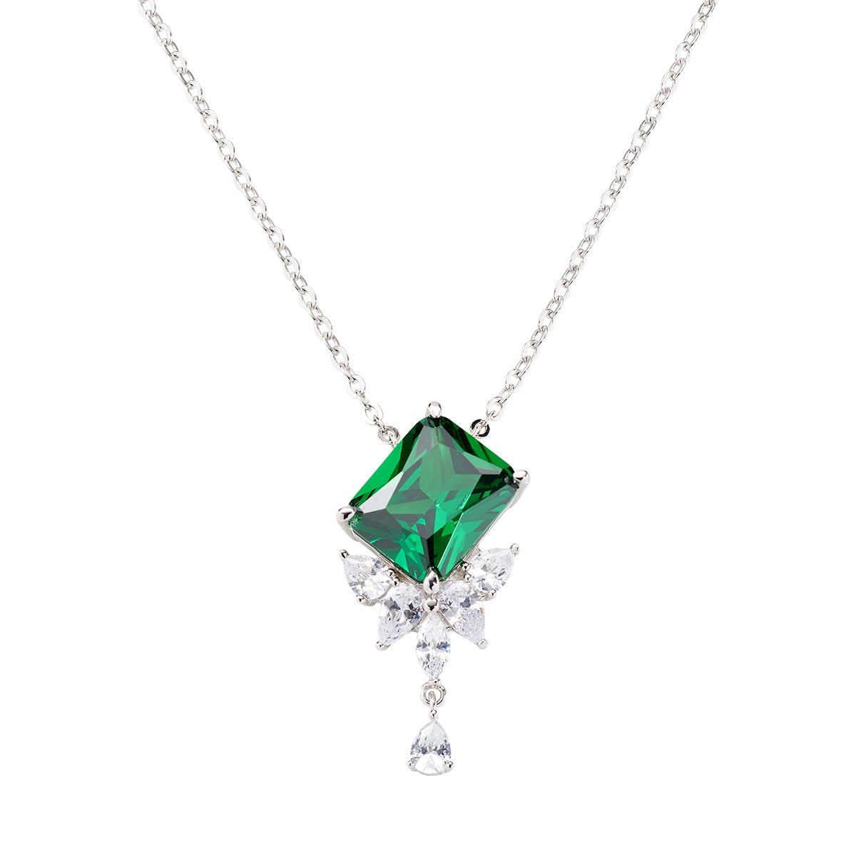 Collana Donna Argento 925 Con Doppia Catena E Ciondolo Cuore In Zircone - Regalo Compleanno Festa Mamma