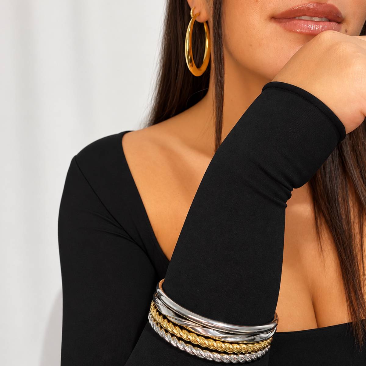 Selene Smooth Bangle in Amen Alloy