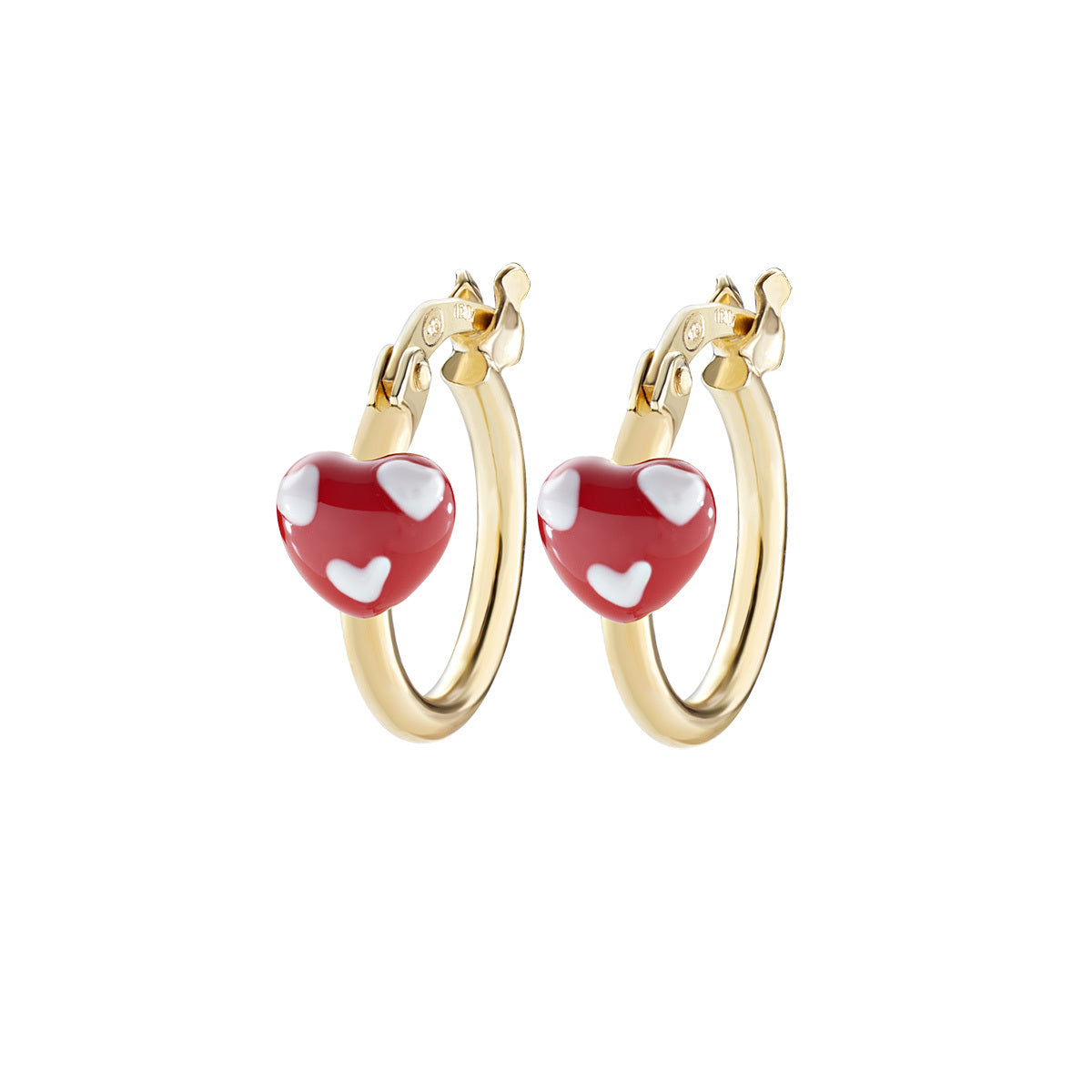 Orecchino Bambina Cerchio Argento 925 Con Cuore Miore: Gioiello Artigianale Per Bambine
