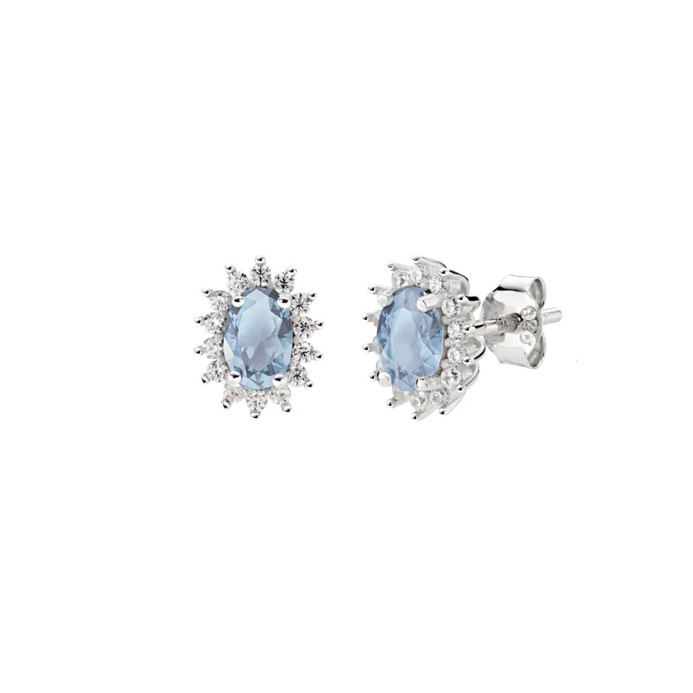 Orecchini Mini Royal Lady con Zircone Blu London