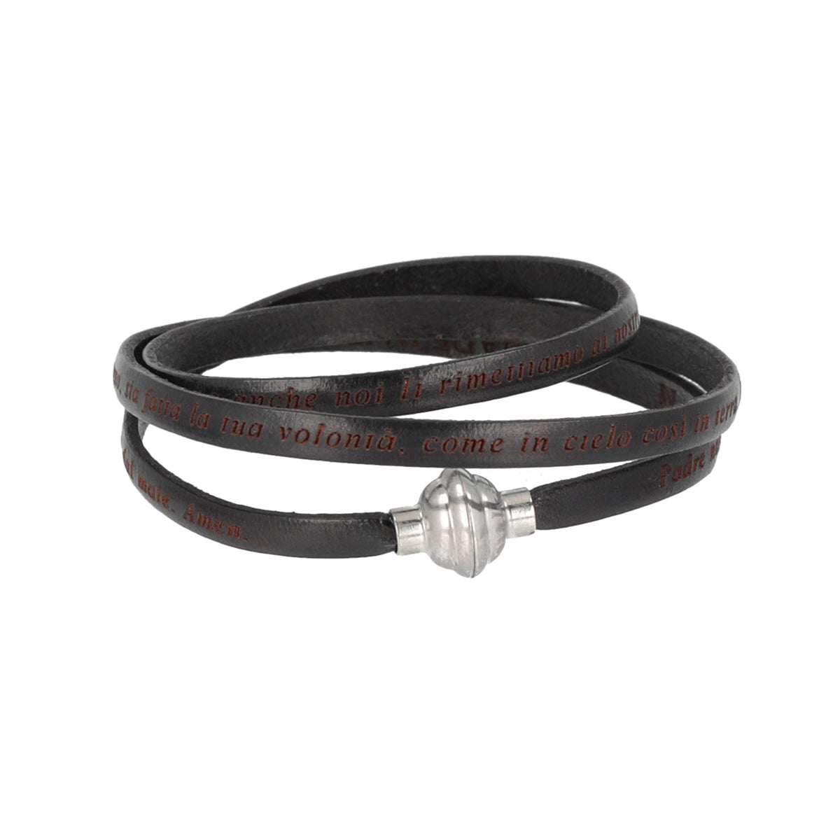 Bracciale Preghiera Nero Padre Nostro AmenCollection
