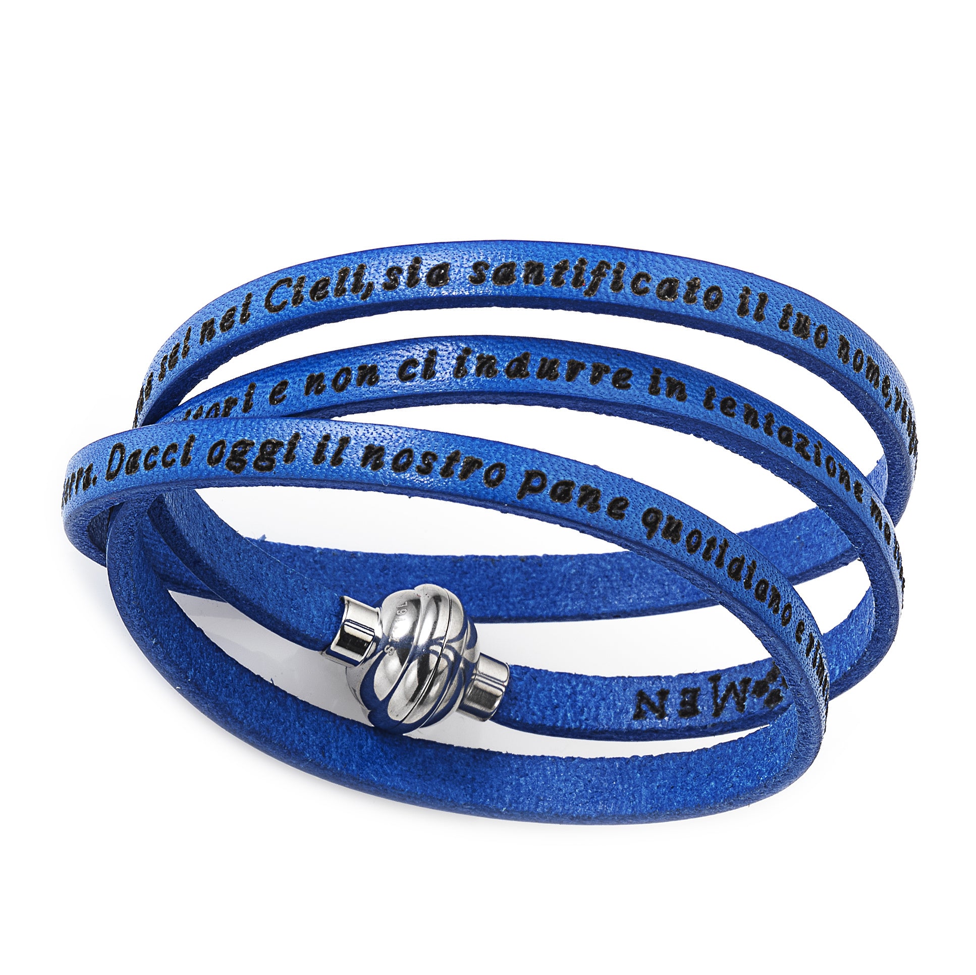 Bracciale Preghiera Blu Padre Nostro AmenCollection