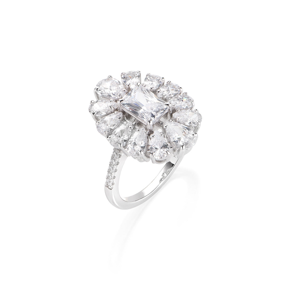 Yazilind - Anello da Donna a Forma di Fiore con Finto Topazio Yazilind - Anello da Donna a Forma di Fiore con Finto Topazio
