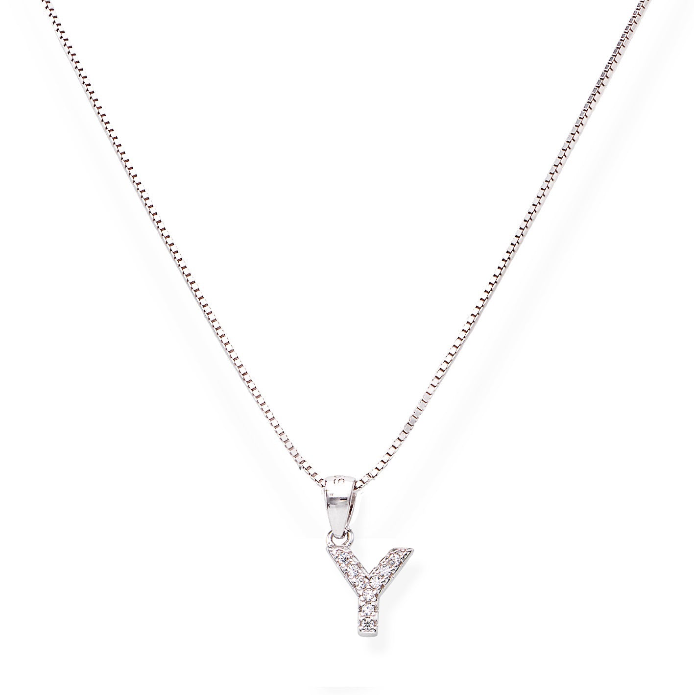 Collana in Argento 925 con ciondolo iniziale lettera Y