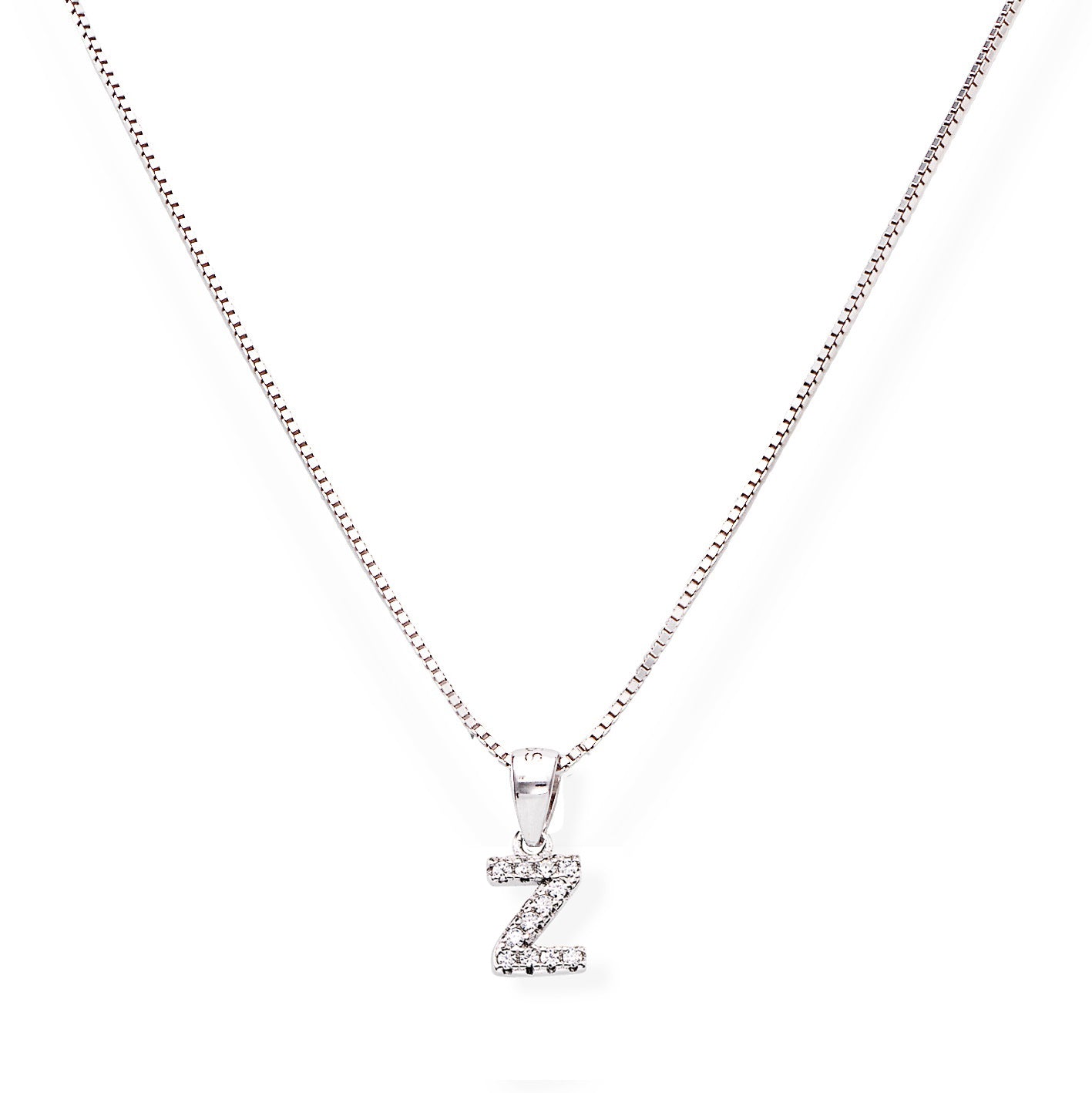 Collana in Argento 925 con ciondolo iniziale lettera Z