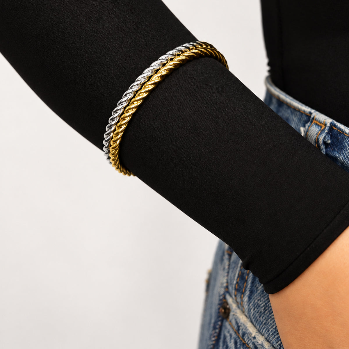 Bangle Selene Twist in lega Amen