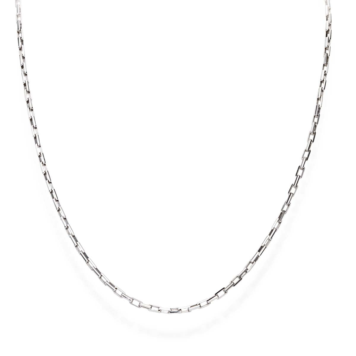 Collana Uomo Donna In Acciaio Inox Vnox - Catena Pesante Maglia Rettangolare 9,2mm, 20 Pollici