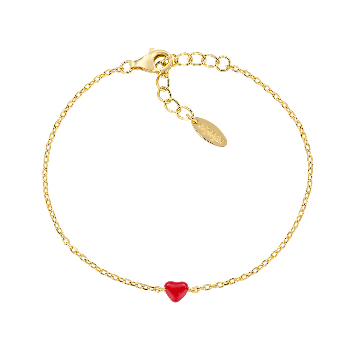 Bracciale Cuoricino in Acciaio Dorato