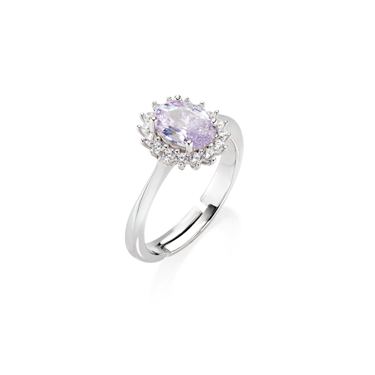 Anello Mini Royal Lady con Zircone Lillà