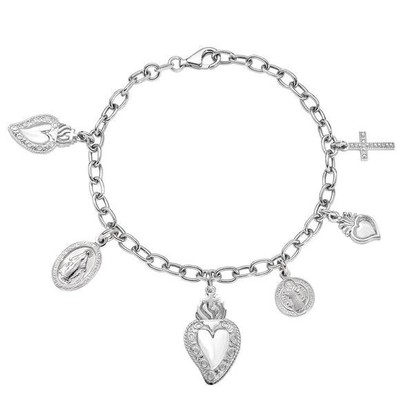 Set Gioielli Cuore Amore | Bracciale E Collana In Argento 925 | Vintage | DOTEFFIL