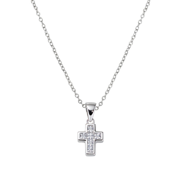 Ciondolo croce con 6 cristalli Swarovski - Gioielli - Ciondoli - di