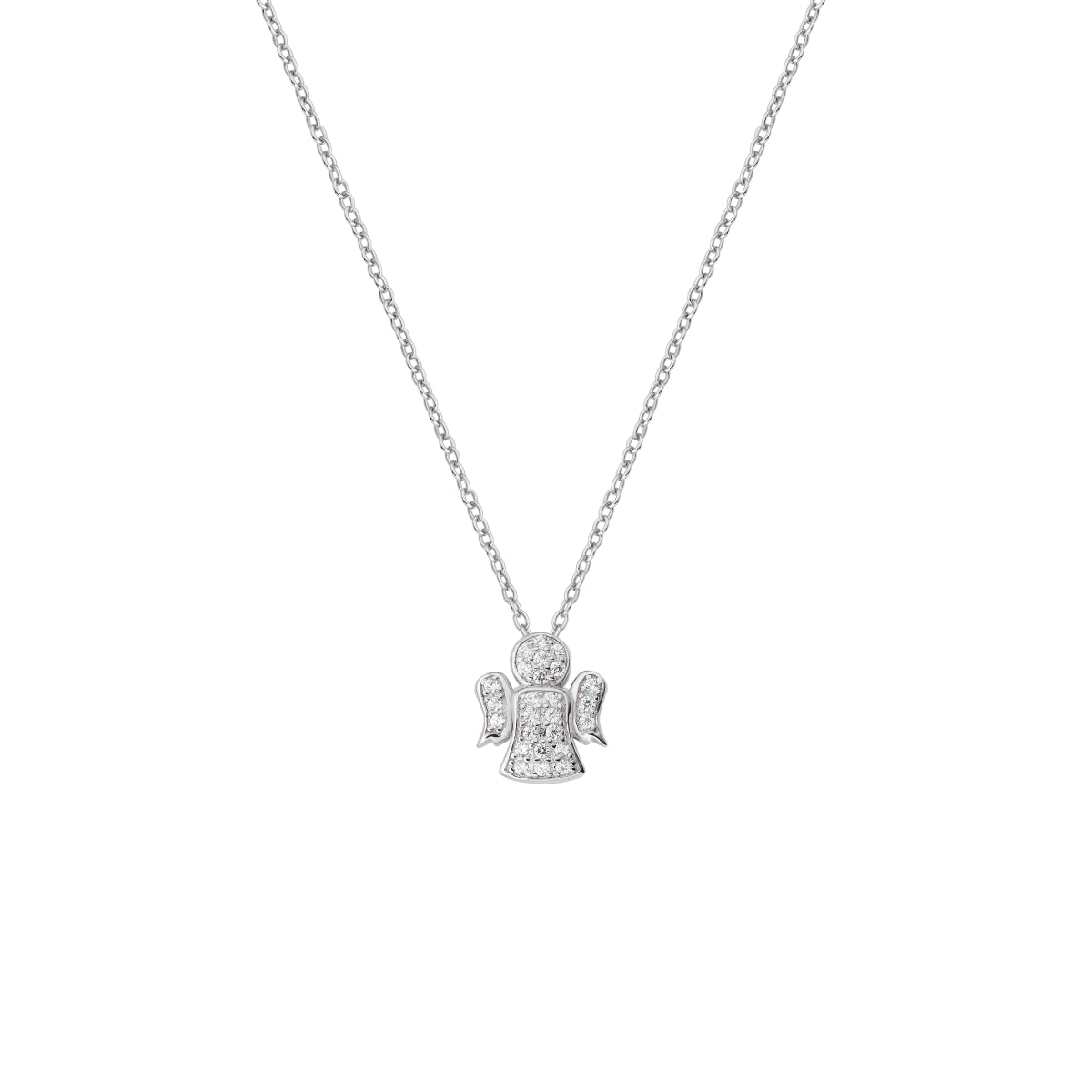 Necklace Angel and Zircons