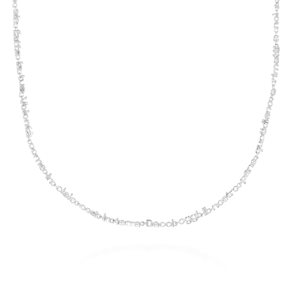 Stock Collana In Argento 925 Con Medaglia Preghiera Ave Maria Cm 1 - Foto 3