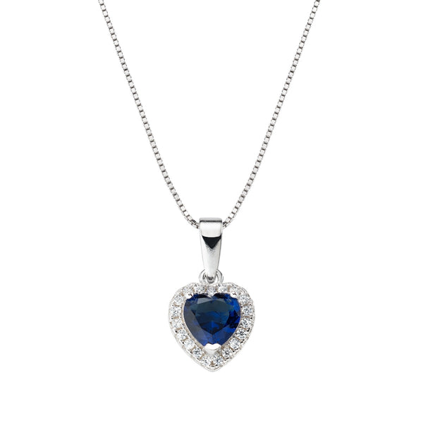 Collana con ciondolo a goccia grande in topazio blu naturale in argento Collana con ciondolo a goccia grande in topazio blu naturale in argento