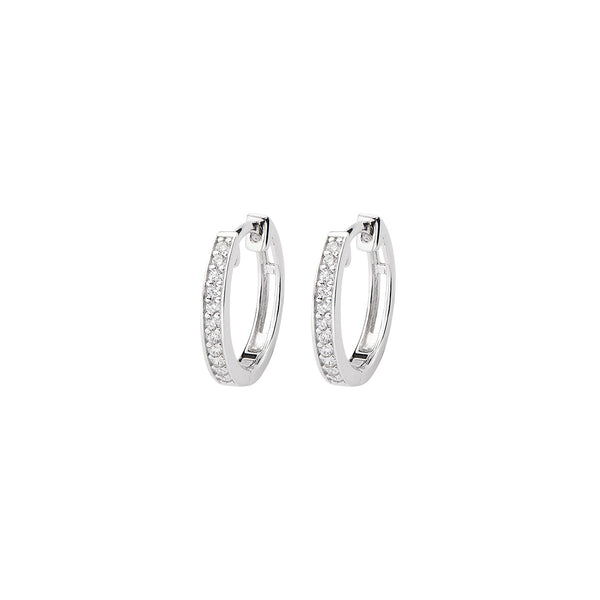 KnSam Orecchini a cerchio in argento Sterling 925, serie di zirconi, orecchini da donna, argento/oro, Argento sterling, Zirconia cubica KnSam Orecchini a cerchio in argento Sterling 925, serie di zirconi, orecchini da donna, argento/oro, Argento sterling, Zirconia cubica