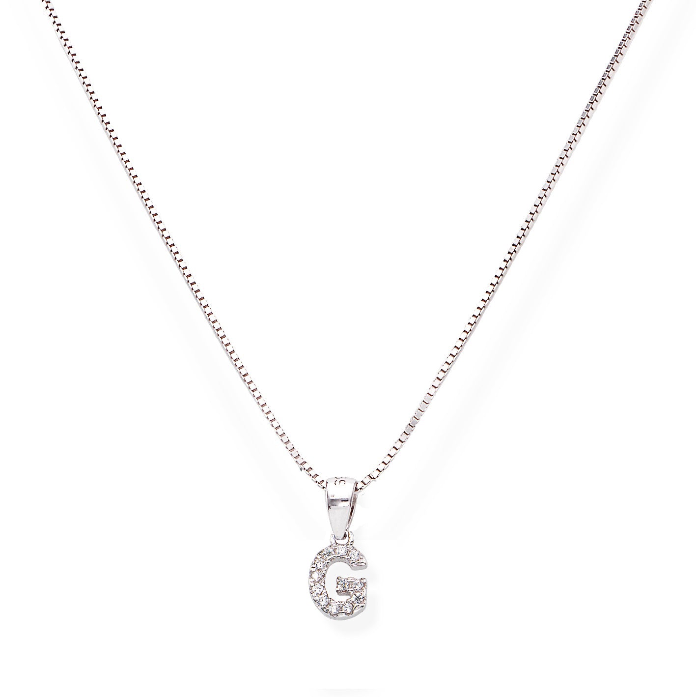 Collana in Argento 925 con ciondolo iniziale lettera G
