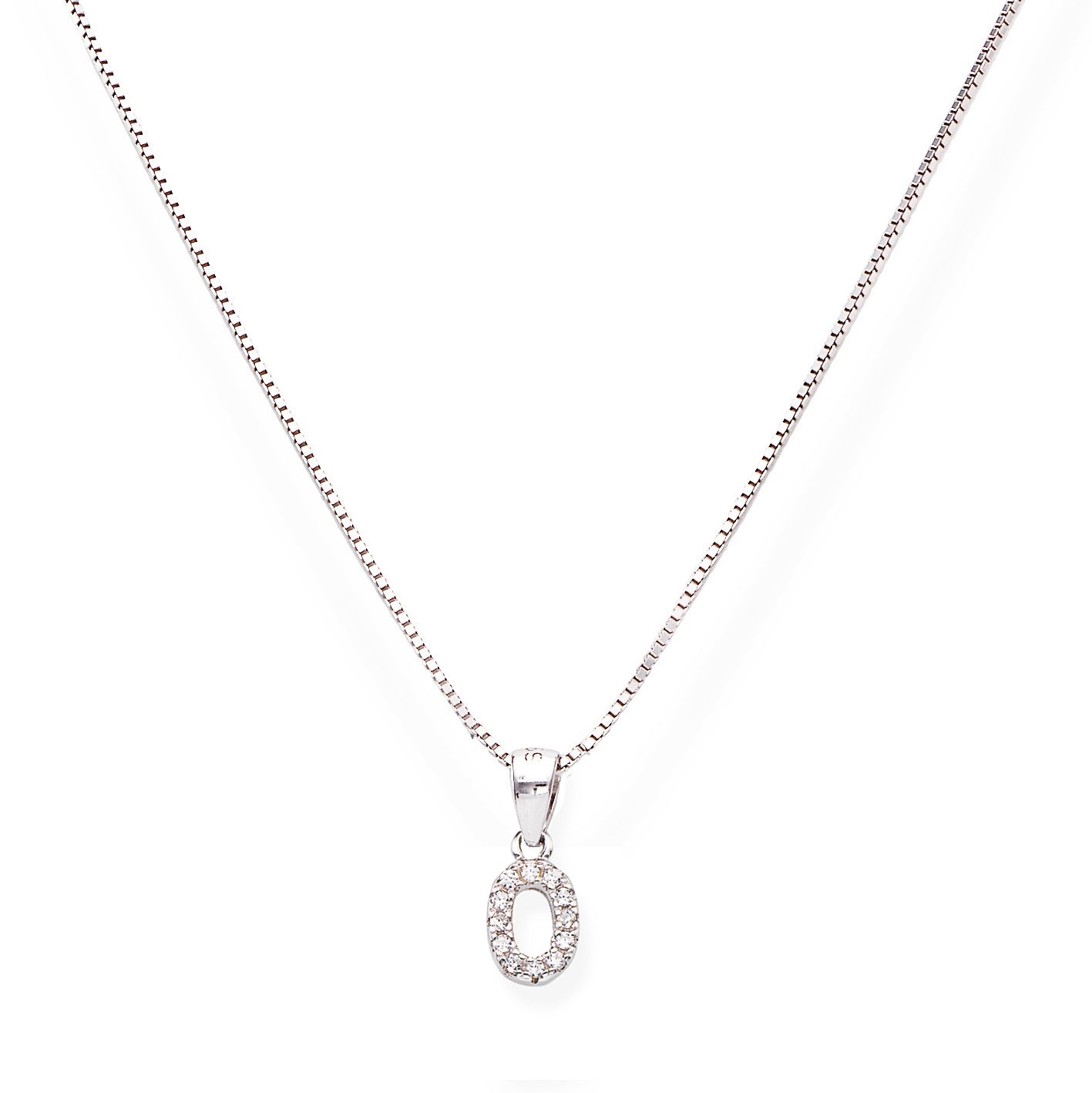 Collana in Argento 925 con ciondolo iniziale lettera O