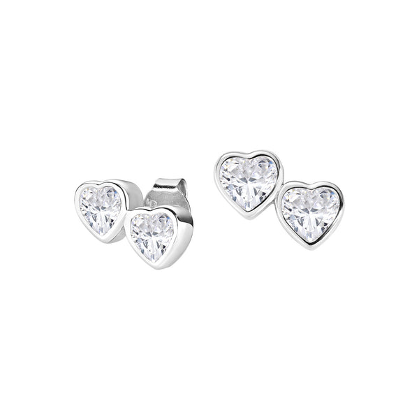 Orecchini a bottone in argento sterling a forma di colomba Orecchini a bottone in argento sterling a forma di colomba
