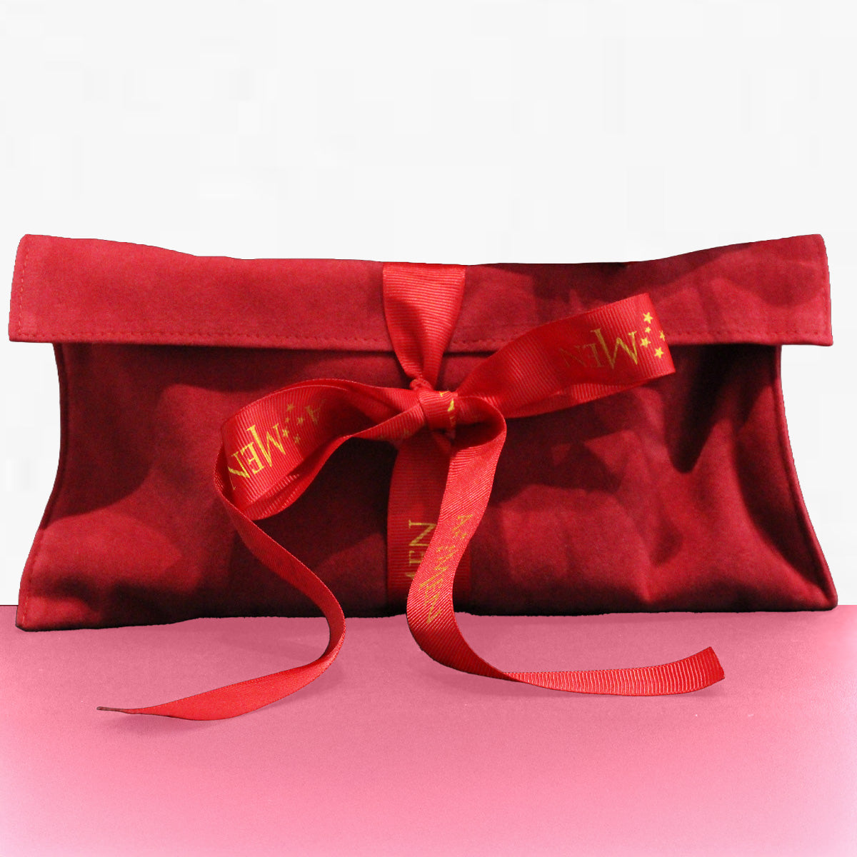 Amen Red Velvet Envelope Bag